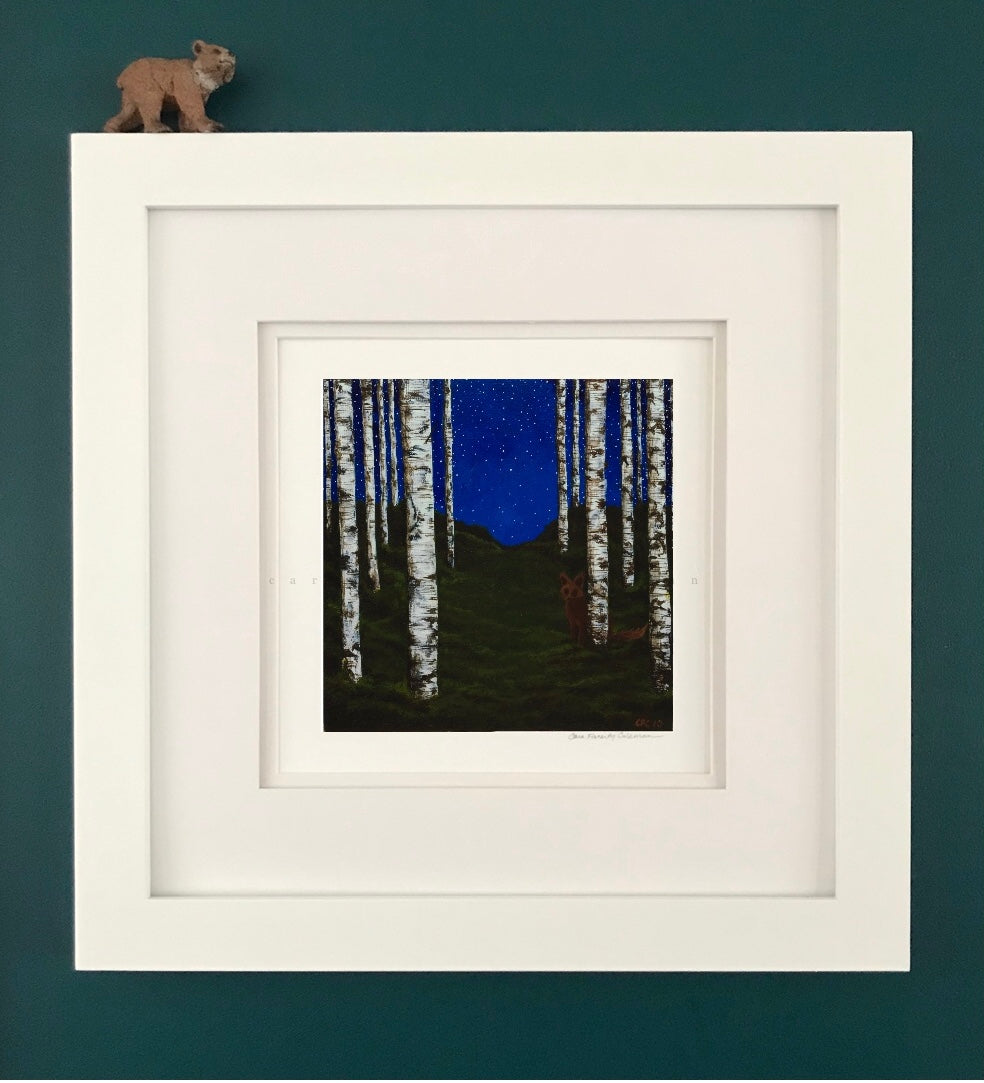 "Solitary Sister Fox" Giclee Fine Art Print ©Cara Finnerty Coleman