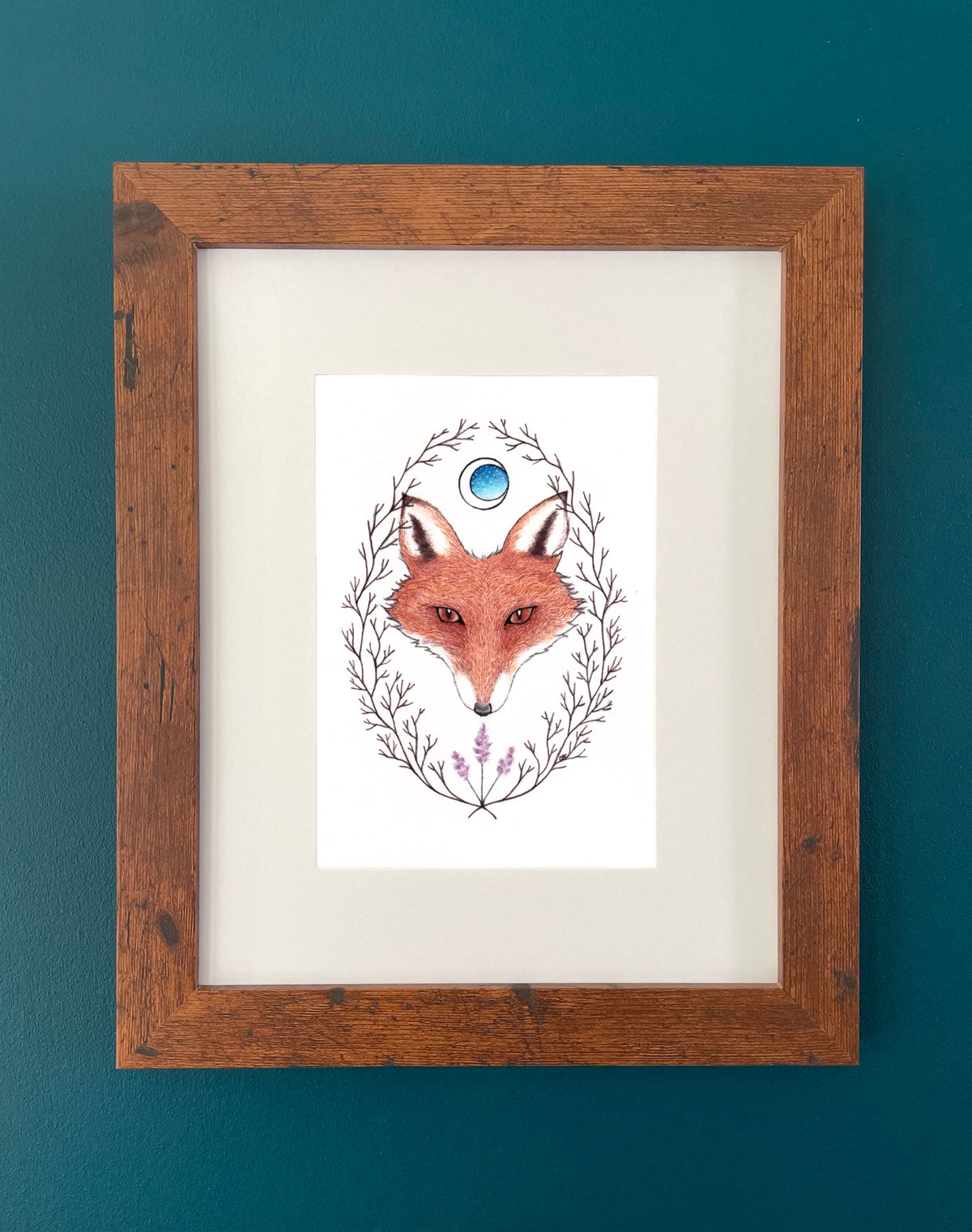 "Crazy Like A Fox" Matted Fine Art Print ©Cara Finnerty Coleman