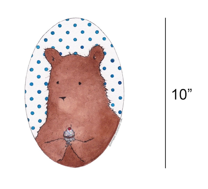 Little Bear "Bake Off" Tea Towel ©Cara Finnerty Coleman