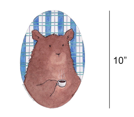 Little Bear "Coffee Talk" Tea Towel ©Cara Finnerty Coleman