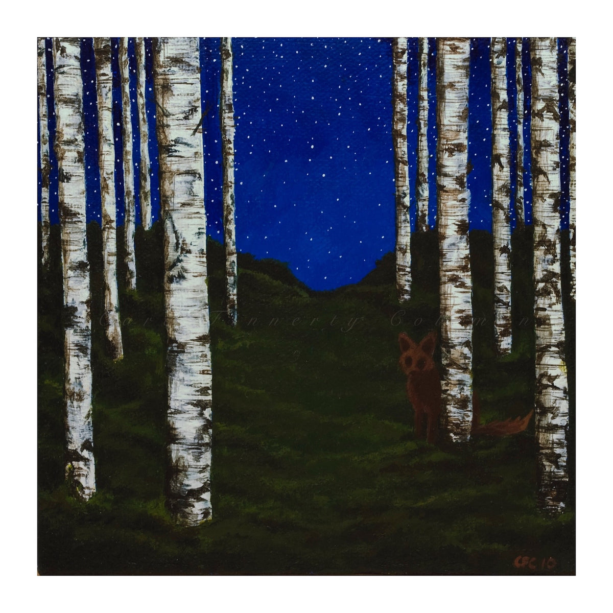 "Solitary Sister Fox" Giclee Fine Art Print ©Cara Finnerty Coleman