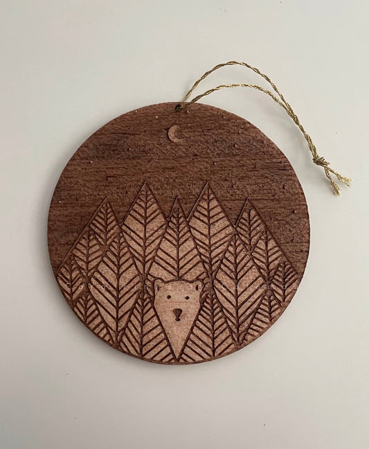 ONLINE SPECIAL! Two for $35 + free shipping Laser Cut Balsa Wood Holiday Ornaments ©Cara Finnerty Coleman