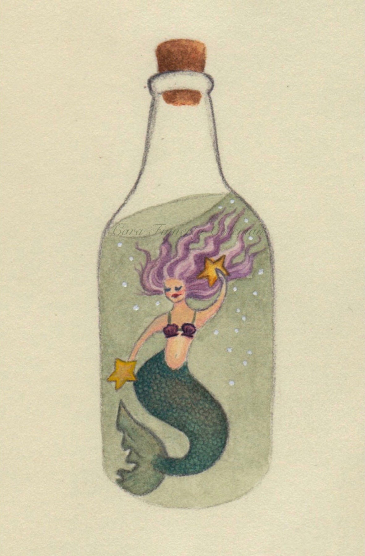 "The Mermaid" Fine Art Print ©Cara Finnerty Coleman