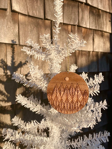 Balsa Owl Wooden Holiday Ornament ©Cara Finnerty Coleman