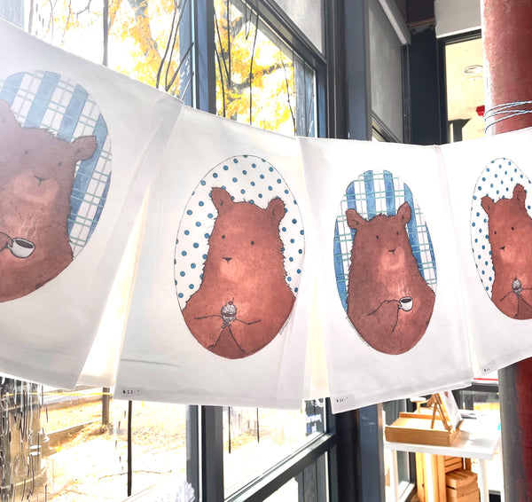 Little Bear "Bake Off" Tea Towel ©Cara Finnerty Coleman