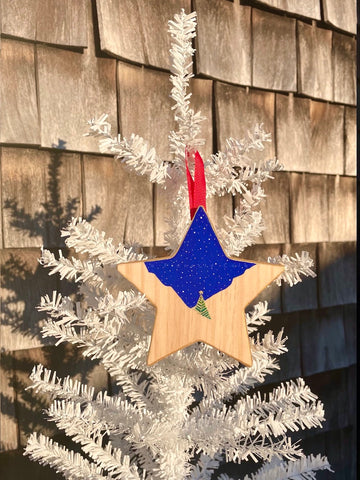 Hand-Painted Silent Night Holiday Ornament ©Cara Finnerty Coleman